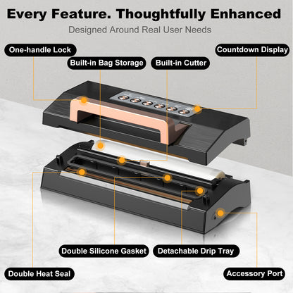 LIWUNON VS 8002S Powerful Suction Vacuum Sealer Machine