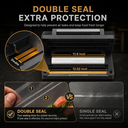 LIWUNON Duo VS8003S Vacuum Sealer – Dual System, Designed as a complete vacuum system, it eliminates the need for separate tools by supporting both standard textured bags and reusable valve bags in one machine. More capability.No compromise. (Coming Soon)