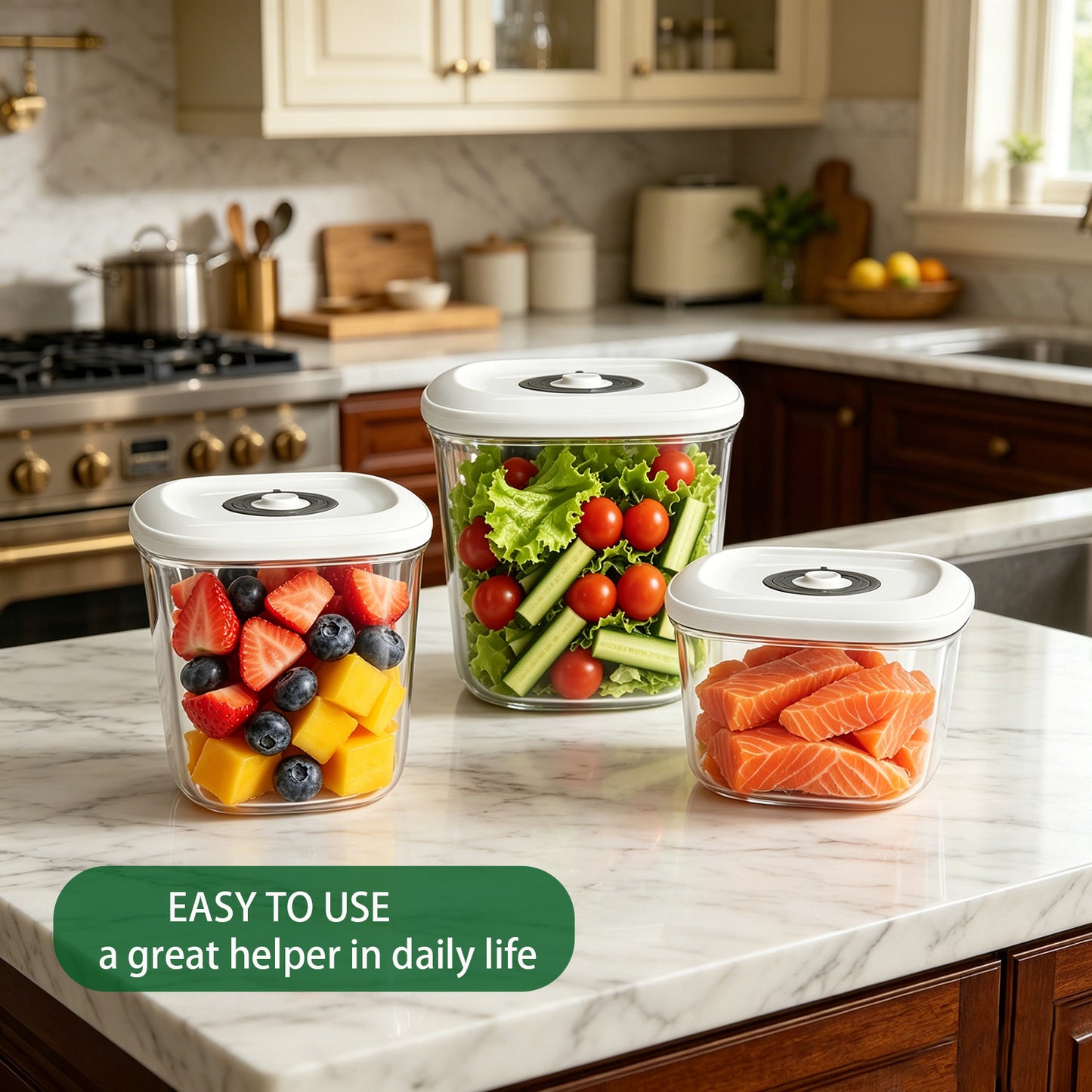 LIWUNON Vacuum Canister Set for Food Storage