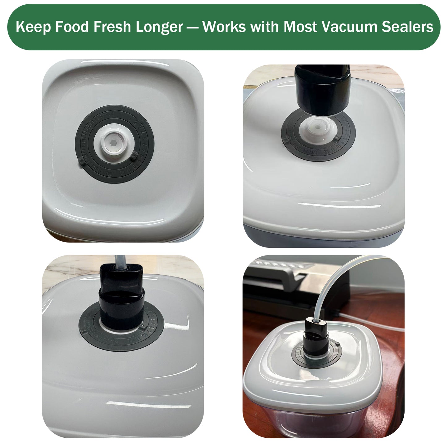 LIWUNON Vacuum Canister Set for Food Storage