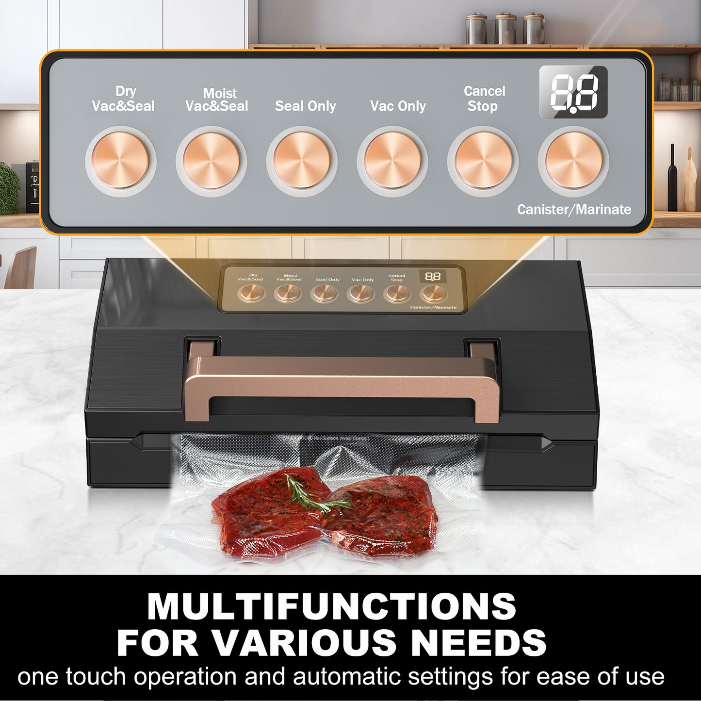 LIWUNON VS 8002S Powerful Suction Vacuum Sealer Machine